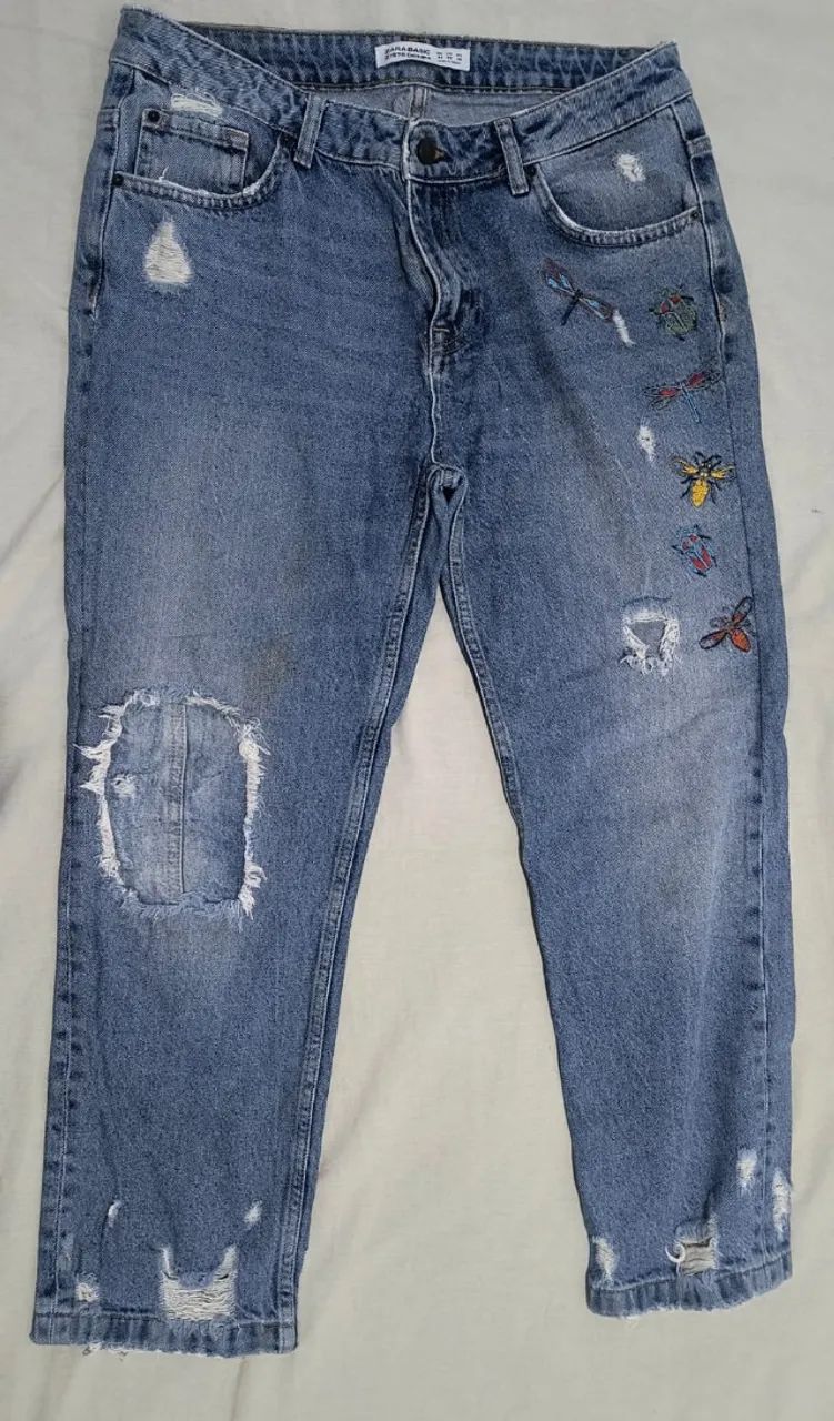 calça jean zara