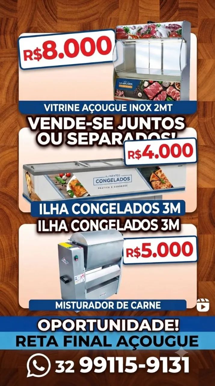 Material para açougue vendo ou troco 