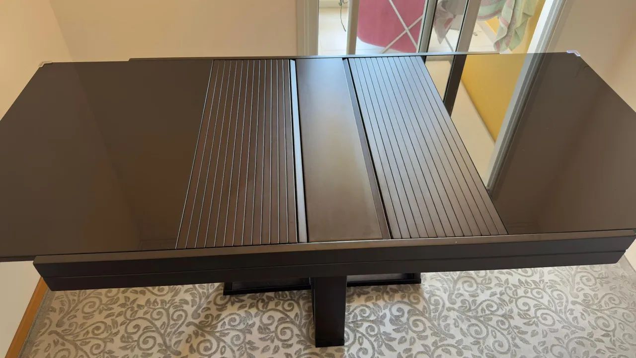 Linda mesa expansível em laca na cor preta - Foto 2