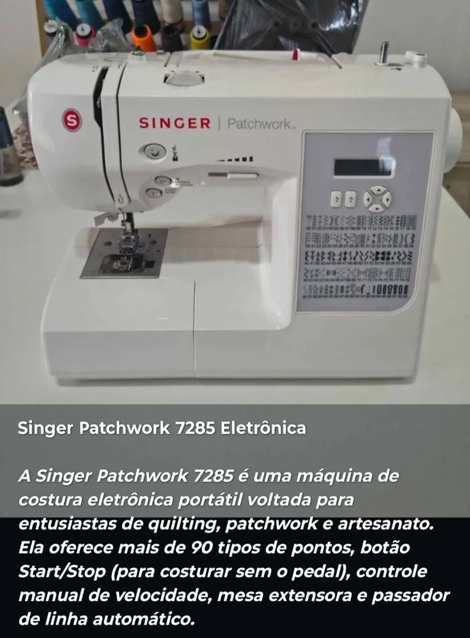 Máquina de Costura Singer 7285 Patchwork Eletrônica  - Foto 2