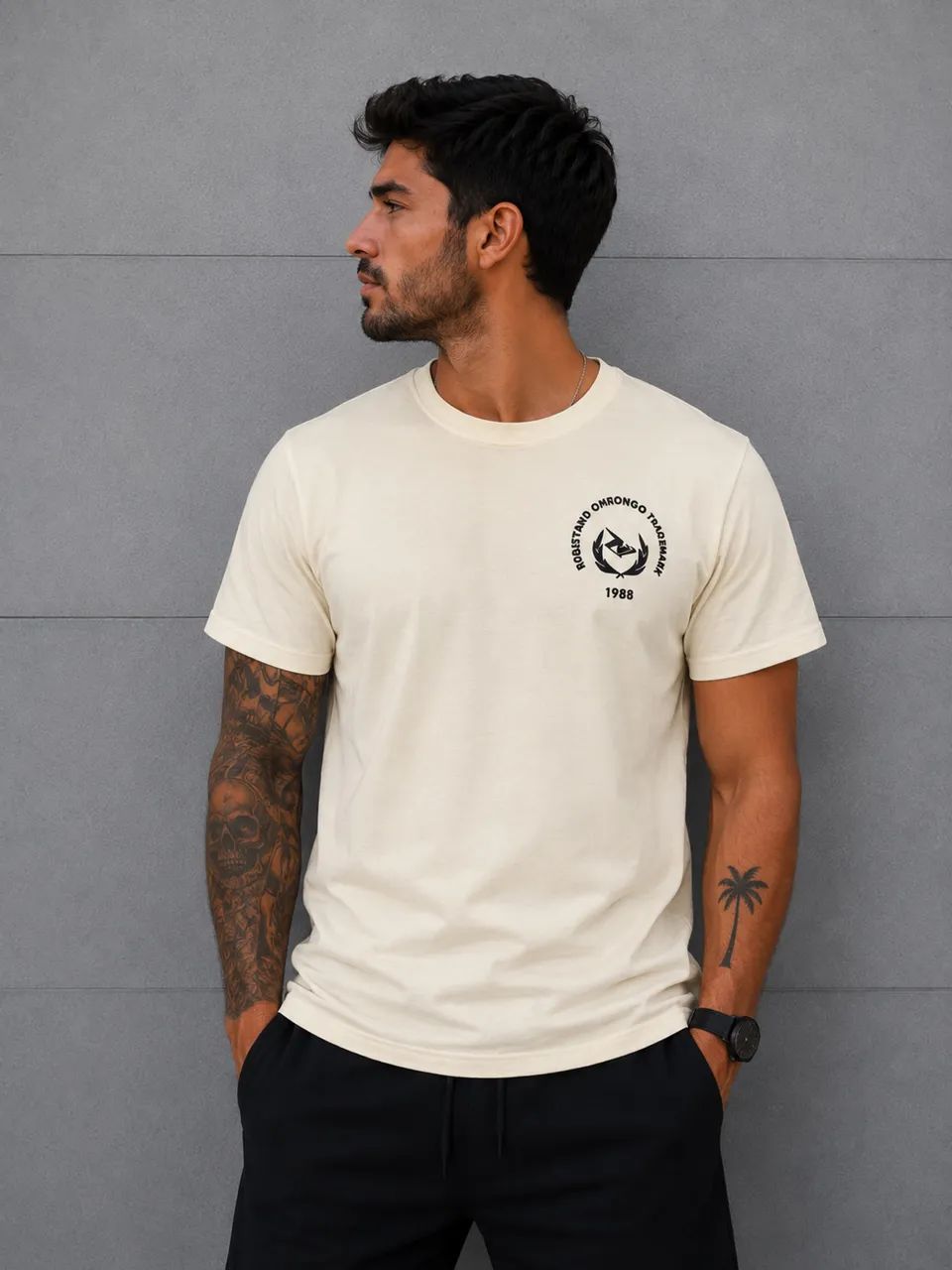 Camiseta Onbongo Bege - Malha Peruana Casual Premium 30:1