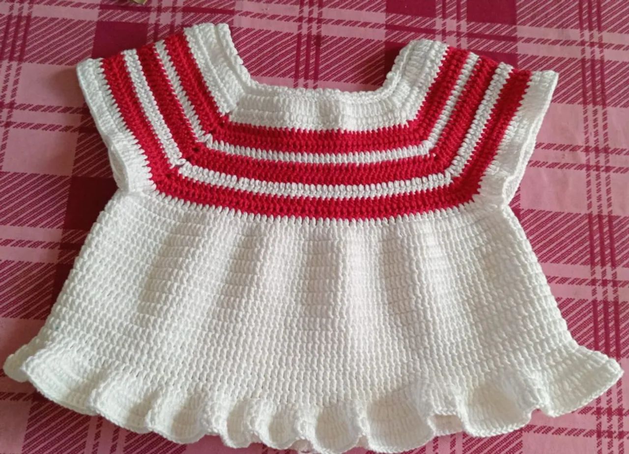 Vestidos infantis de crochê  - Foto 3