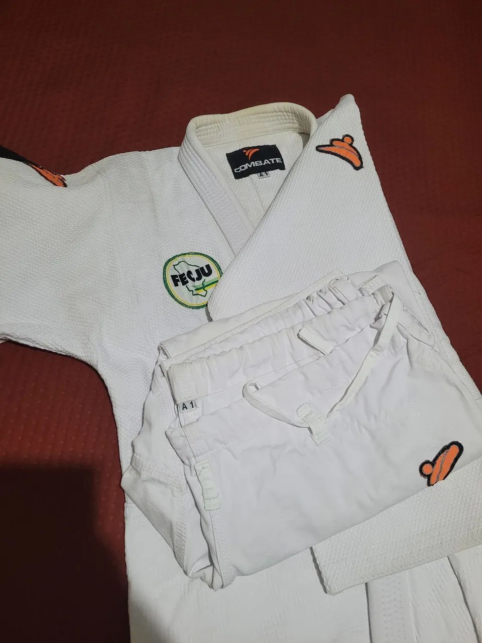 Kimono Judô Trançado Série Prata Branco