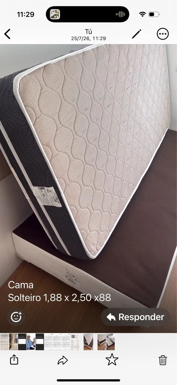 Vendo cama com colch?o de solteiro quasi novas 