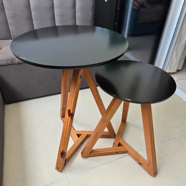 Conjunto 2 Mesas de Centro/Laterais Classic Tebarrot - Ótimo estado