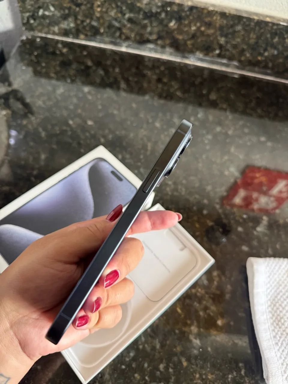 iPhone 15 Pro Max 256GB azul com caixa ANATEL - Foto 3