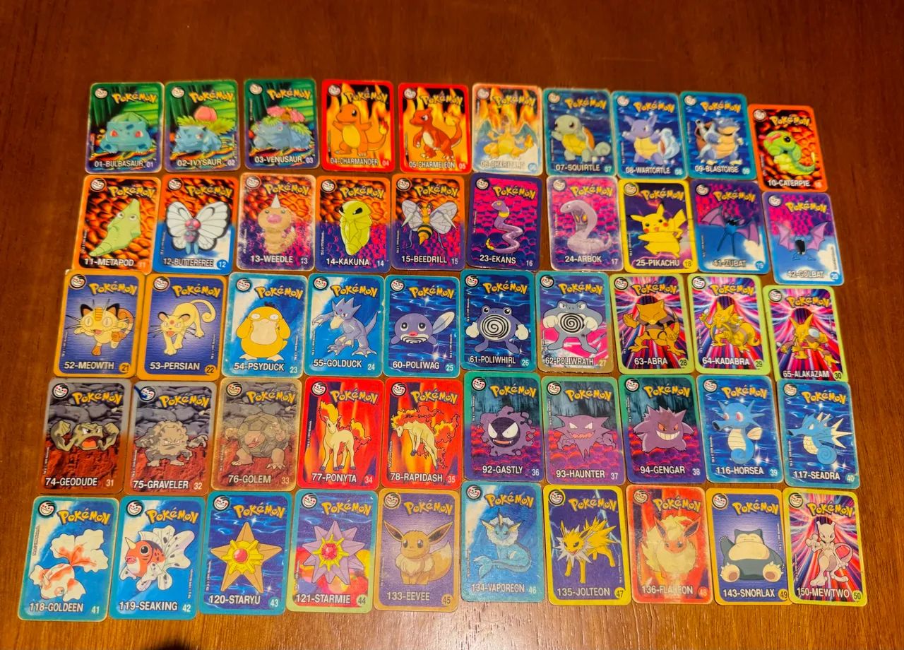Tazos/cards Super cartas Pokémon completo Elma chips 