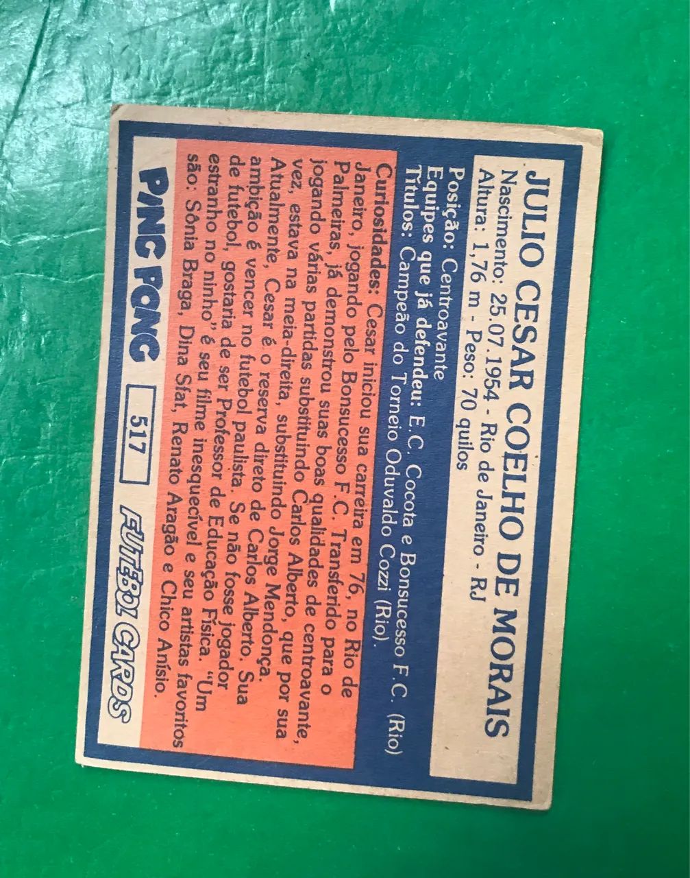 Futebol cards Ping Pong César original - Foto 2