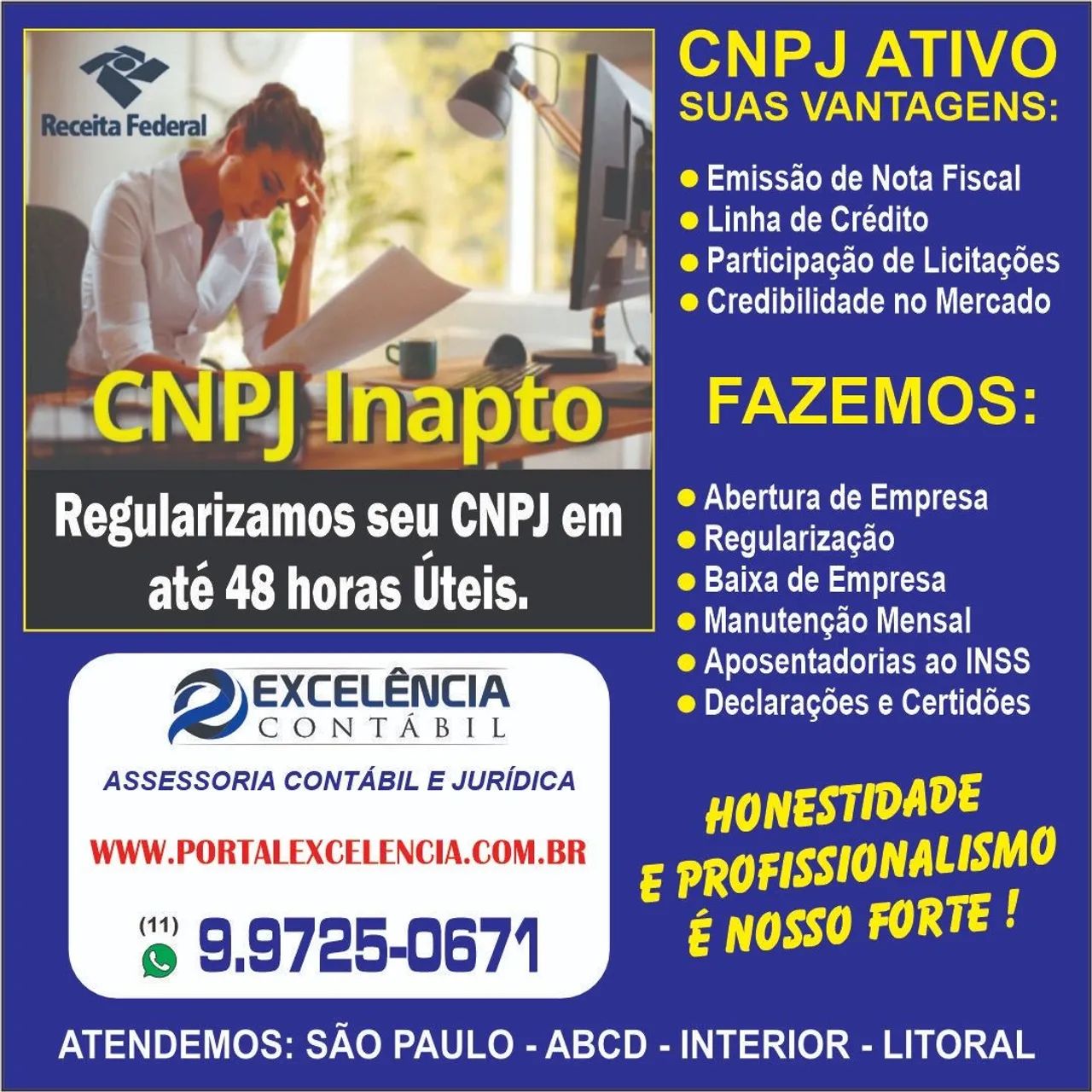 Contador regularização empresa