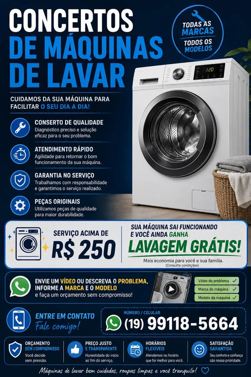 Manutenções de Máquinas de Lavar 