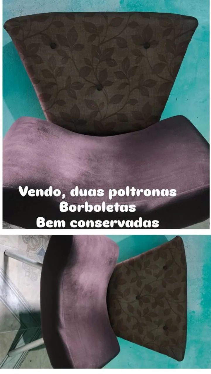 Poltrona borboletas em perfeito estado de conservação 