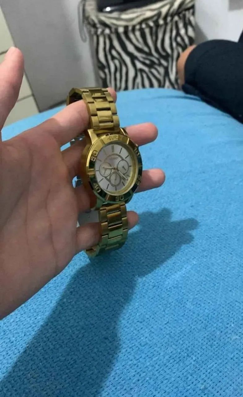 Relógio Euro delux Dourado  - Foto 2