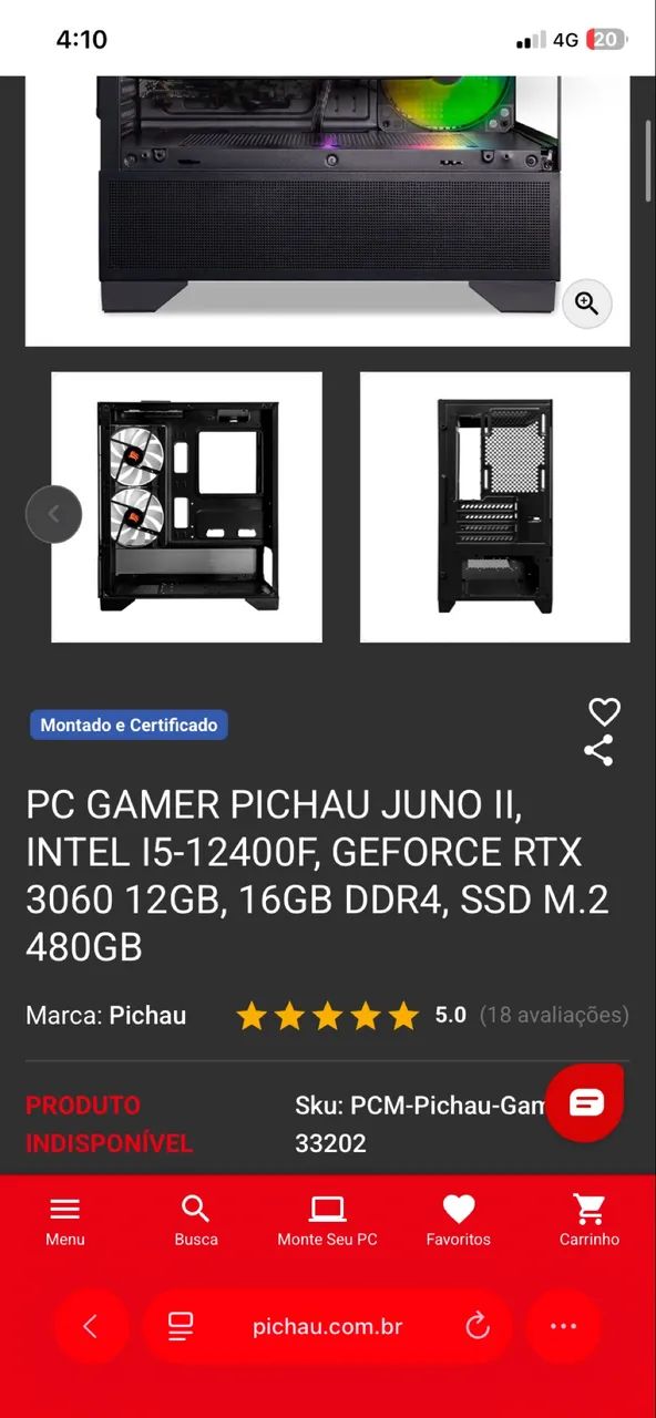 Vendo PC Gamer novo completo