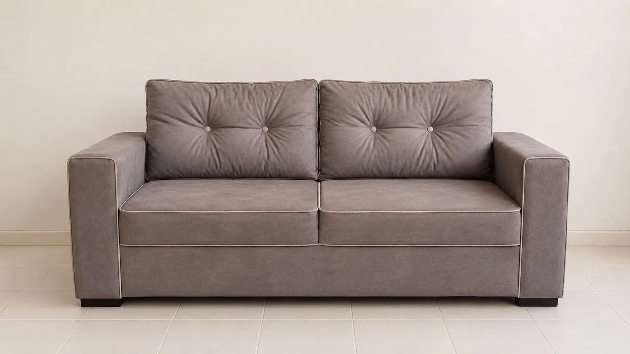 Sofá Premium 2 e 3 Lugares em Suede Cinza Taupe, Confortável e Impecável - Foto 2