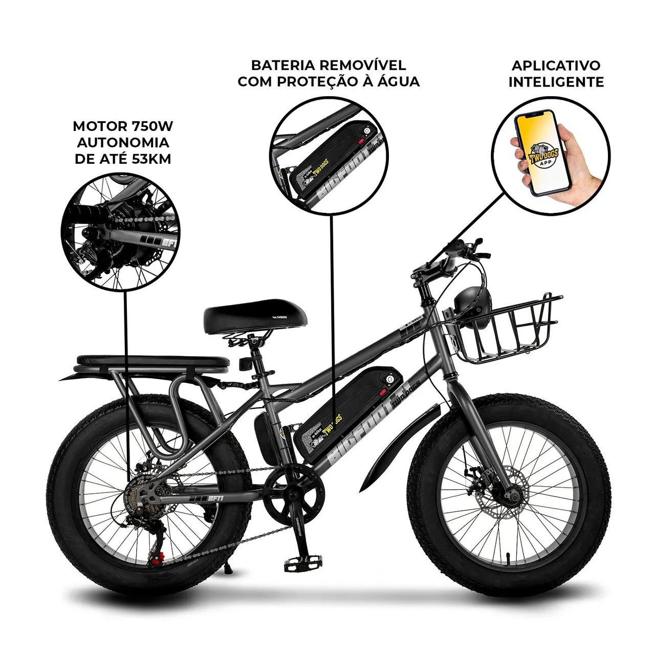 Bicicleta elétrica 750w  - Foto 4