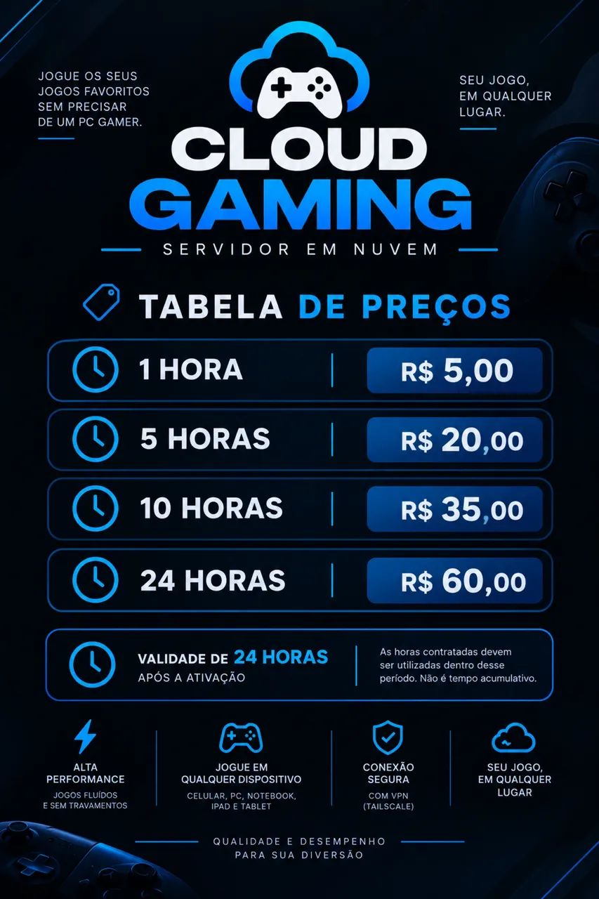 PC gamer em nuvem ( 1h 5$ )  - Foto 4