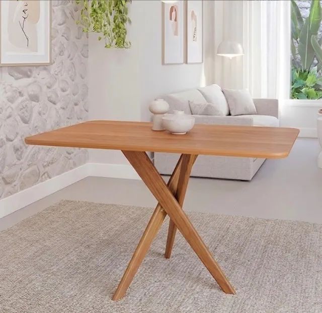 Mesa de Jantar Belluno 1,30 m Madeira Cinamomo