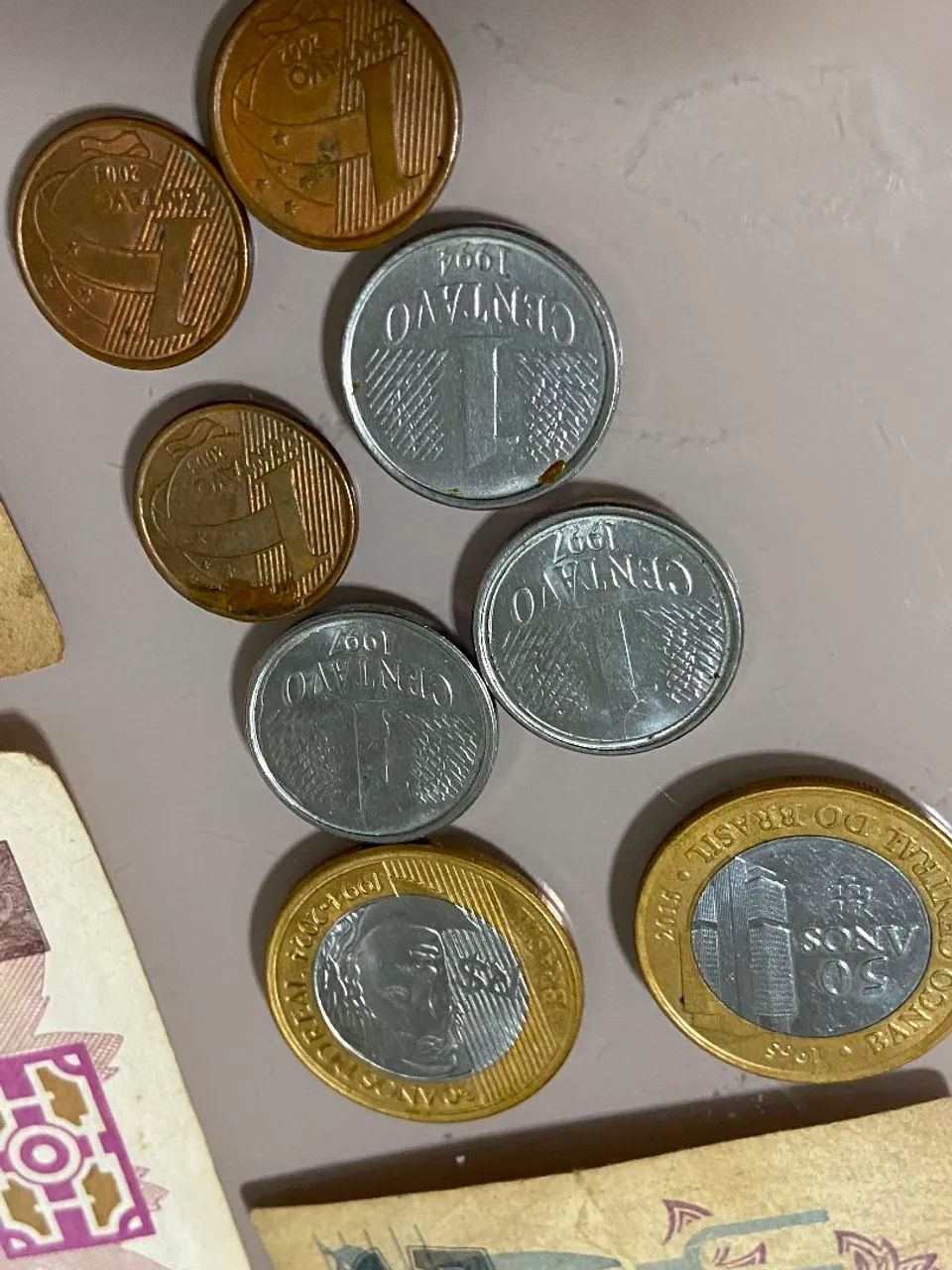 cédulas e moedas antigas brasileiras + nota argentinas - Foto 3