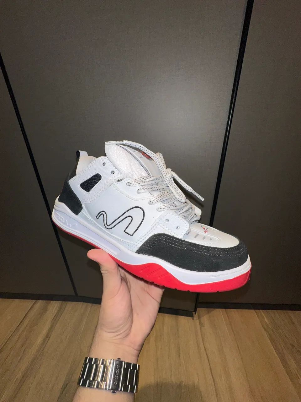 Tenis Tesla Nine Red White Black - Foto 2