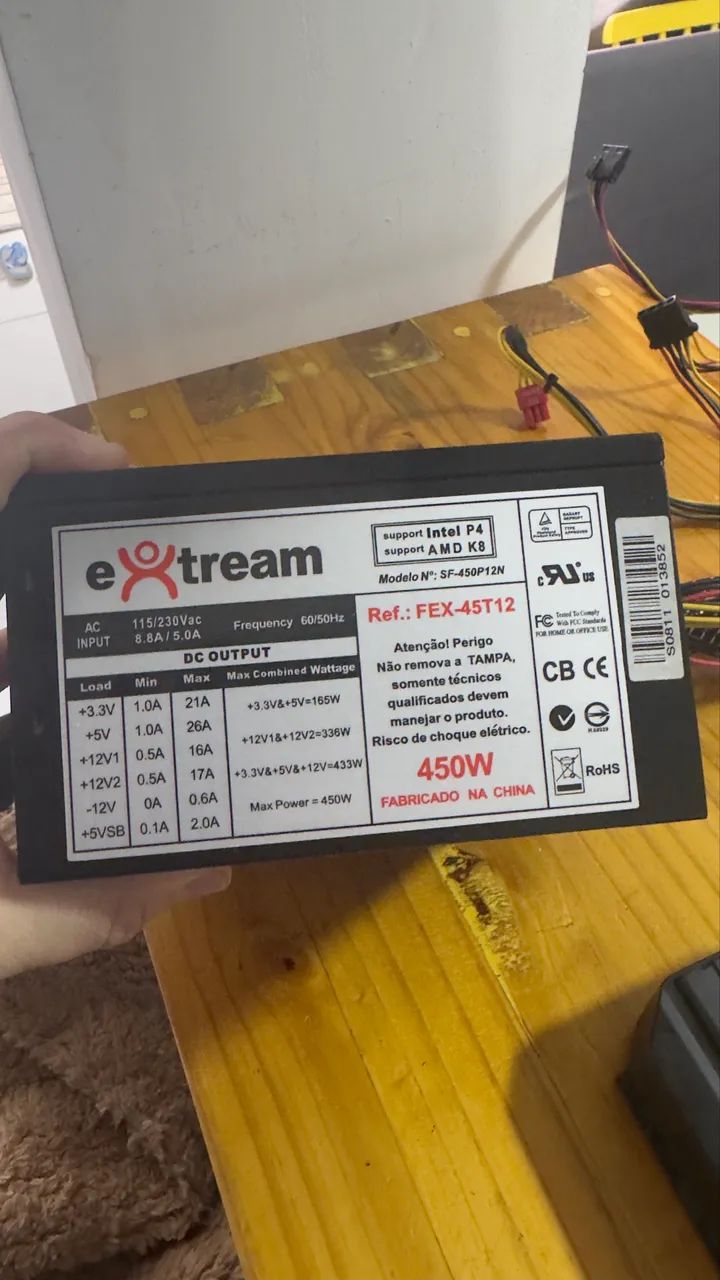 Fonte ATX 450W Extream - funcionando 100% - Foto 2