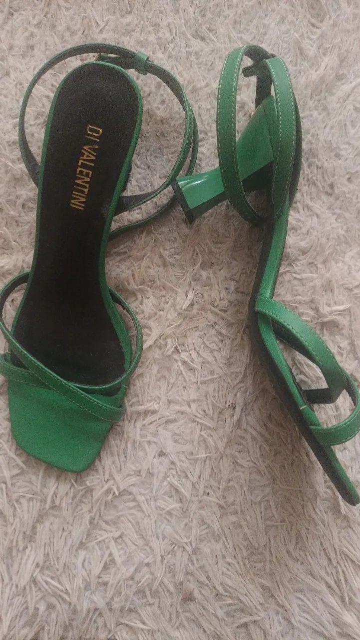 Sapato de salto verde - Foto 3