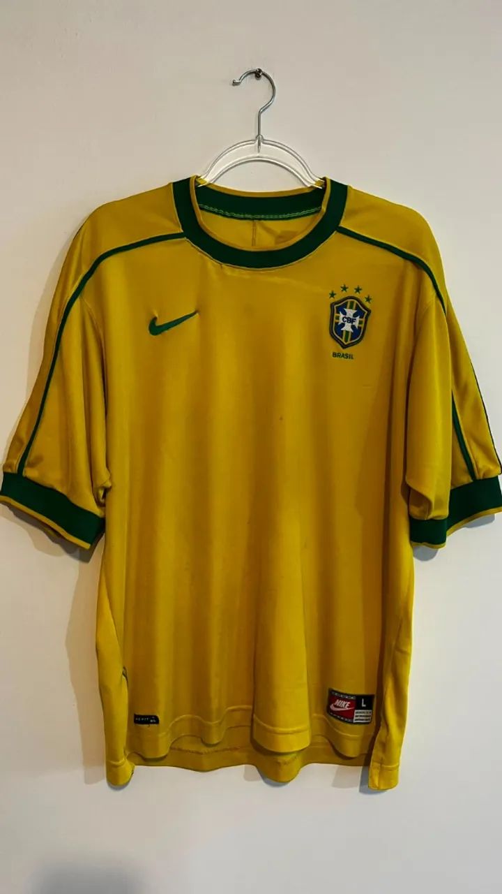 camisa brasil 1998 nike g