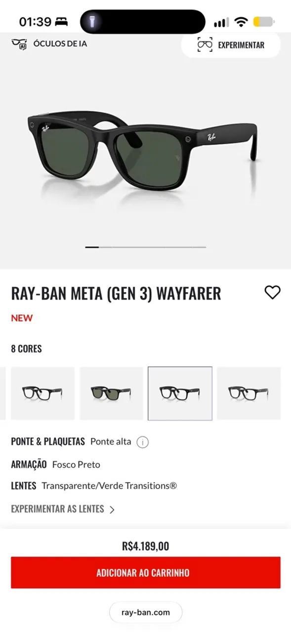 Rayban meta geração 3 - Foto 3