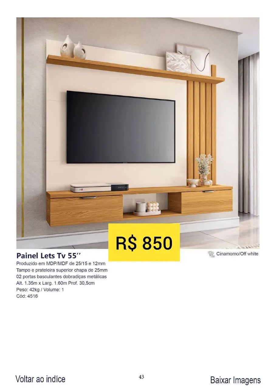 Rack pra tv até 65"