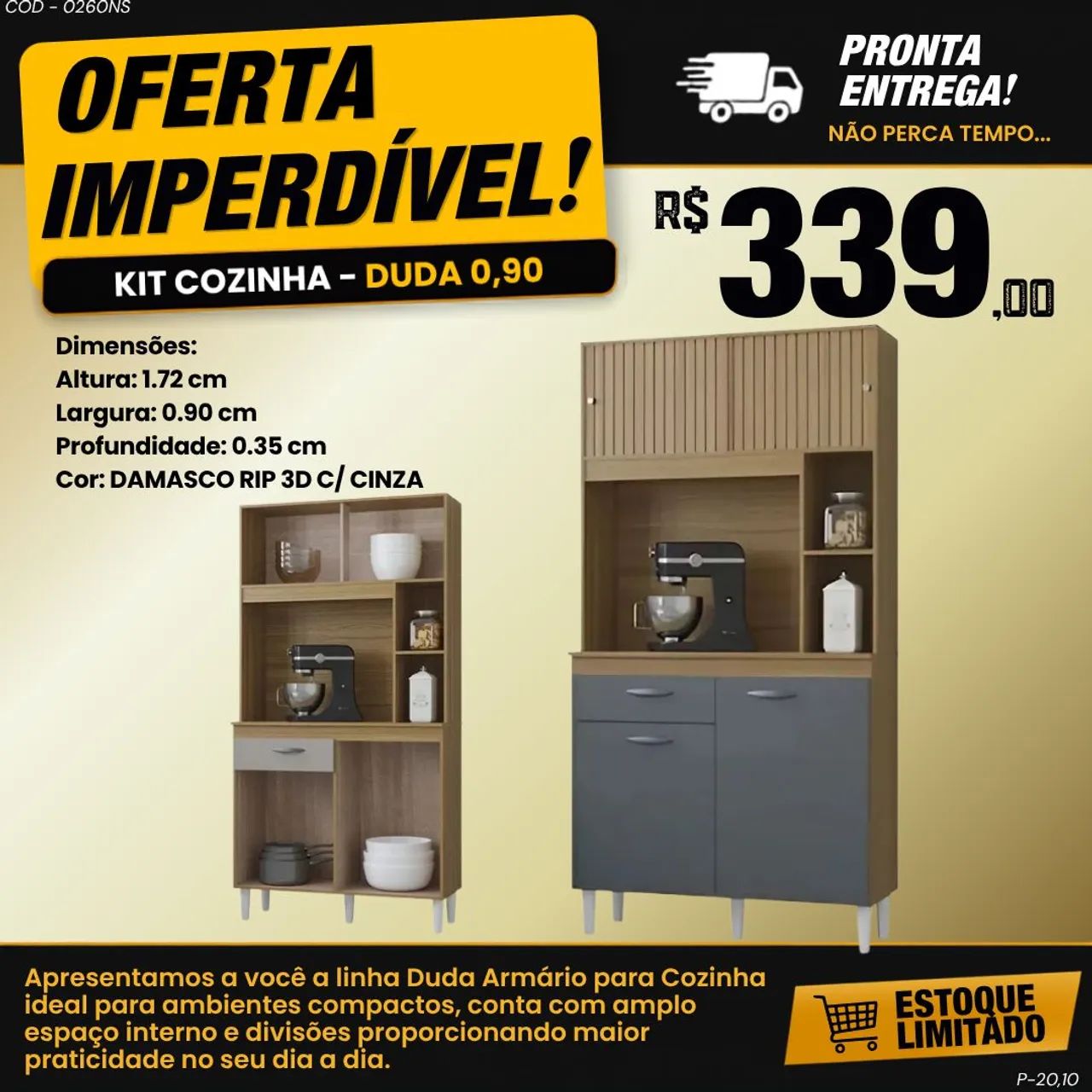 Kit cozinha Duda - ENTREGA IMEDIATA  - Foto 2