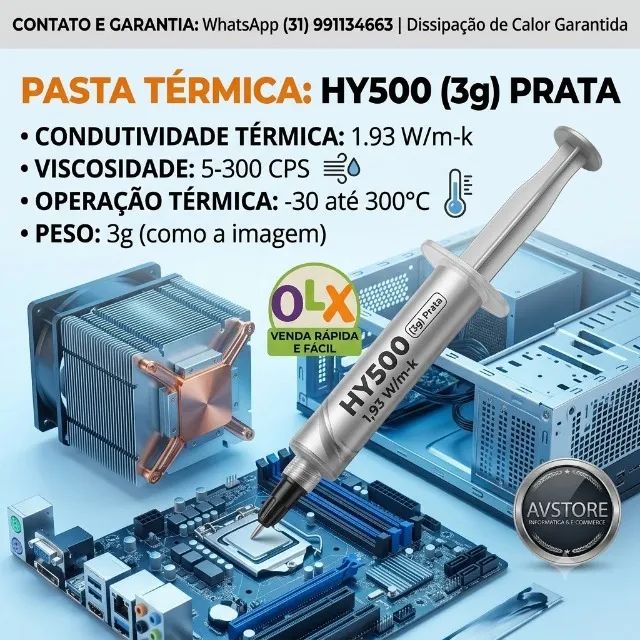 Pasta Térmica HY500 (3g) Prata