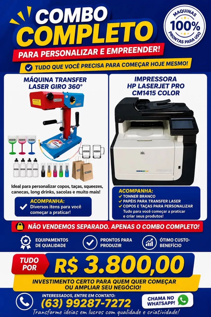 Máquina Transfer + impressora 