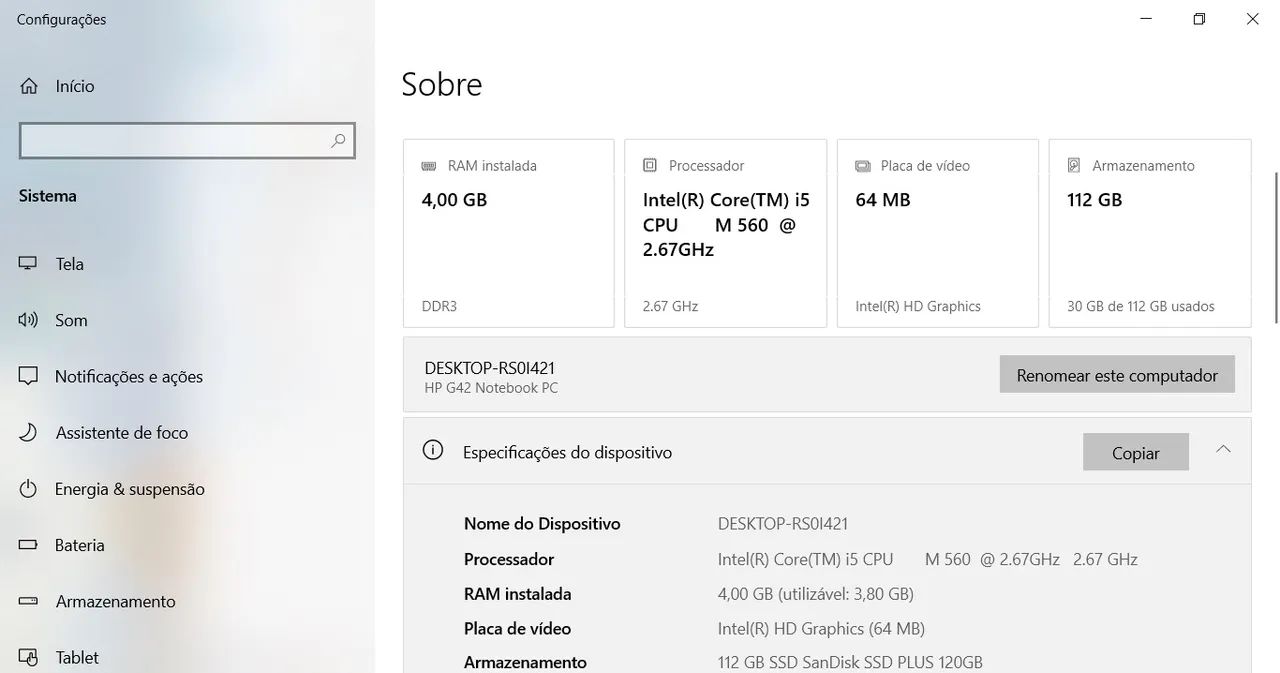 Notebook HP G42 i5 4GB SSD - Foto 5