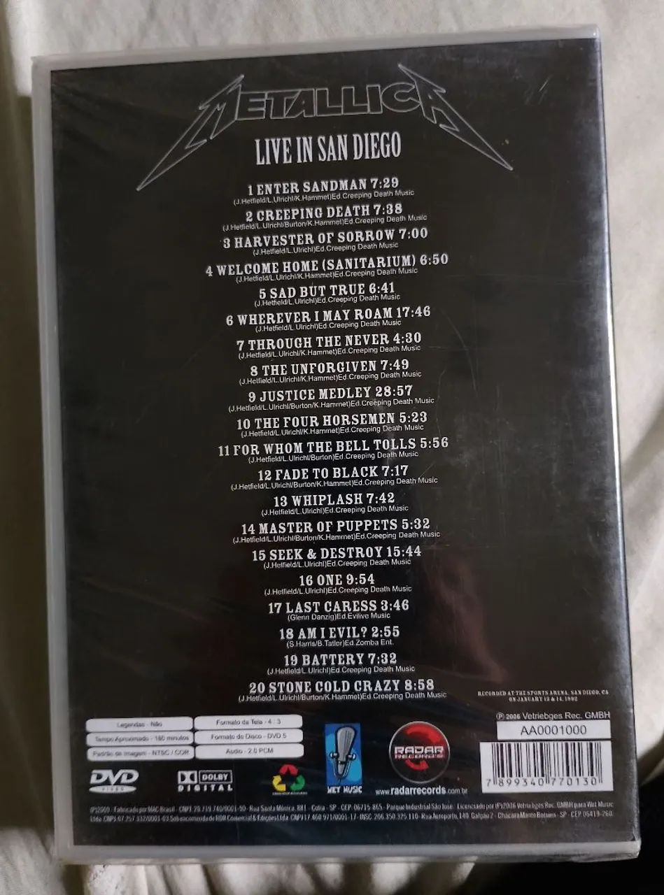 Dvds do  Metallica  - Foto 2