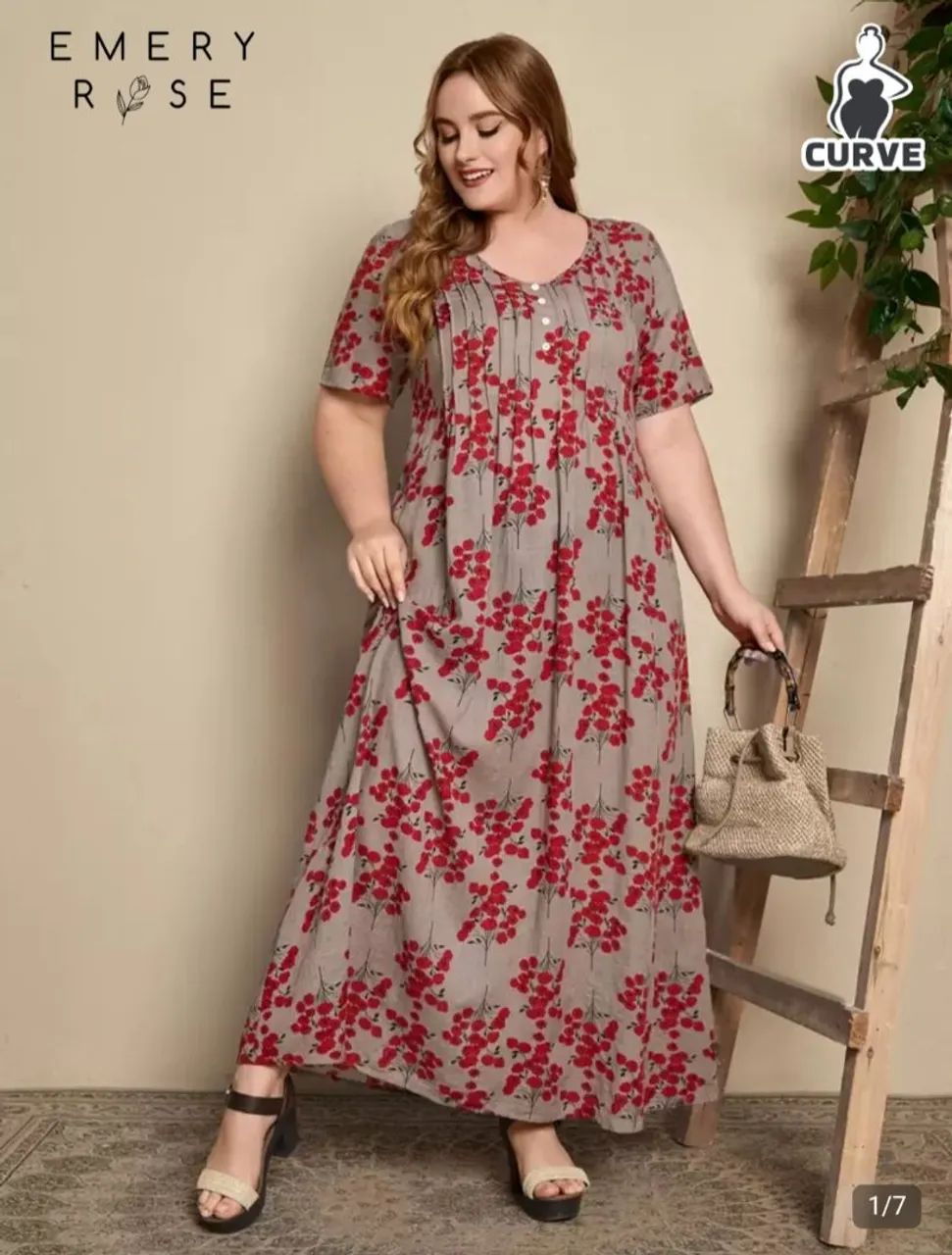 Vestido longo de verão Plus Size