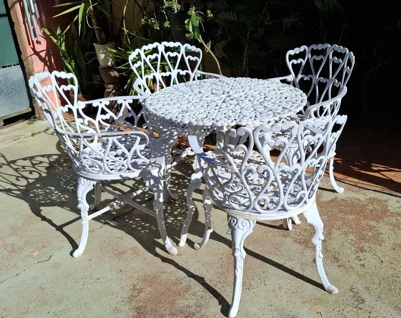 Mesa e cadeiras de alumínio  - Foto 4