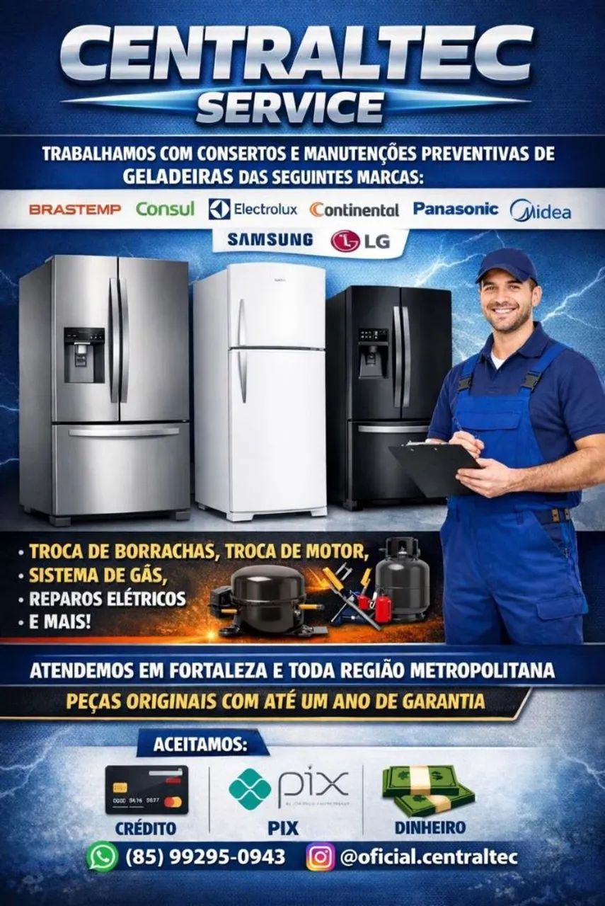 CONSERTOS, MANUTENÇÕES E REPAROS DE GELADEIRAS