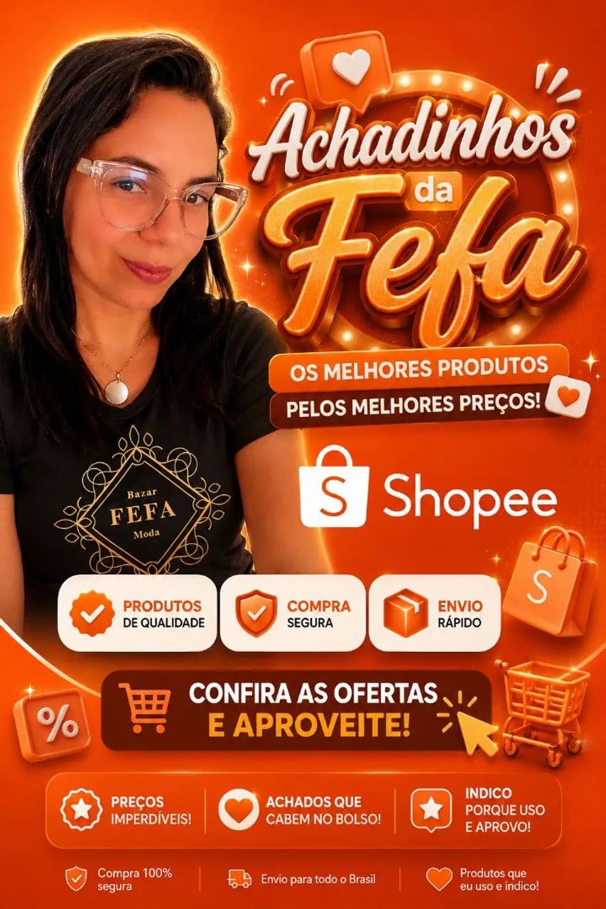 Sou afiliada Shoppe e Mercado Livre 