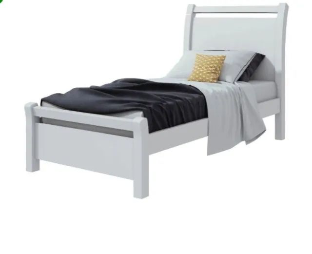 Cama Solteiro Laca Branca - Foto 2