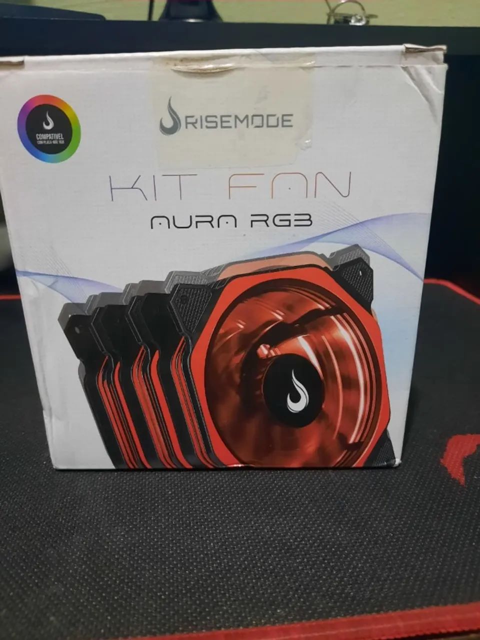 Kit de Fans RGB Rise Mode com Controladora