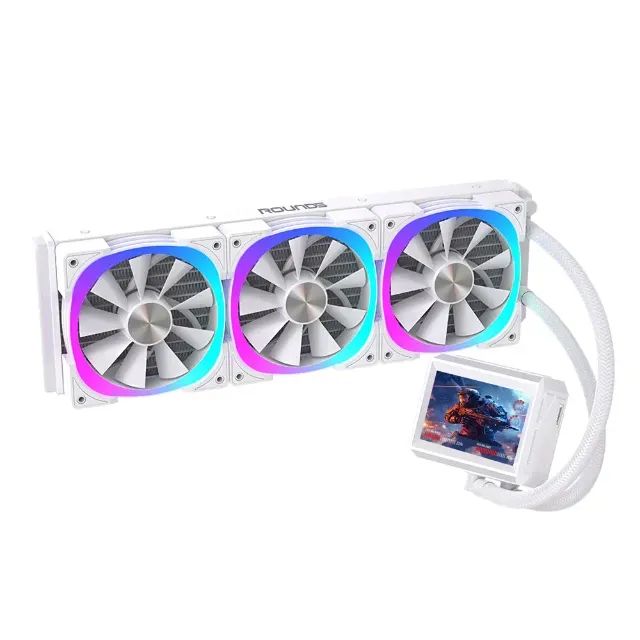 WATER COOLER ROUND 5 NOTUS WHITE LCD 360MM N/NF - Foto 2