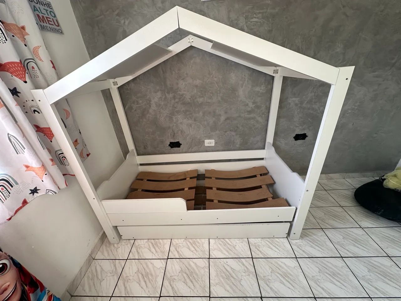 Cama infantil Montessoriana com cama auxiliar  - Foto 3