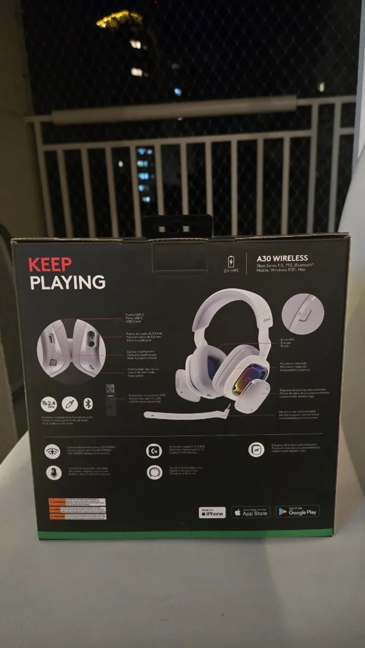 Headset Sem Fio Astro A30, Para Xbox X|s E Pc - Branco - Foto 2