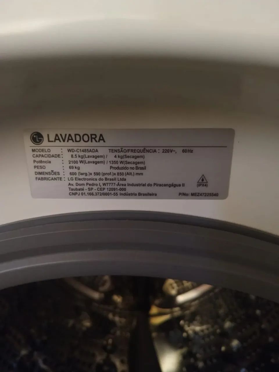 Lavadora LG lava e seca 8kg - Foto 4