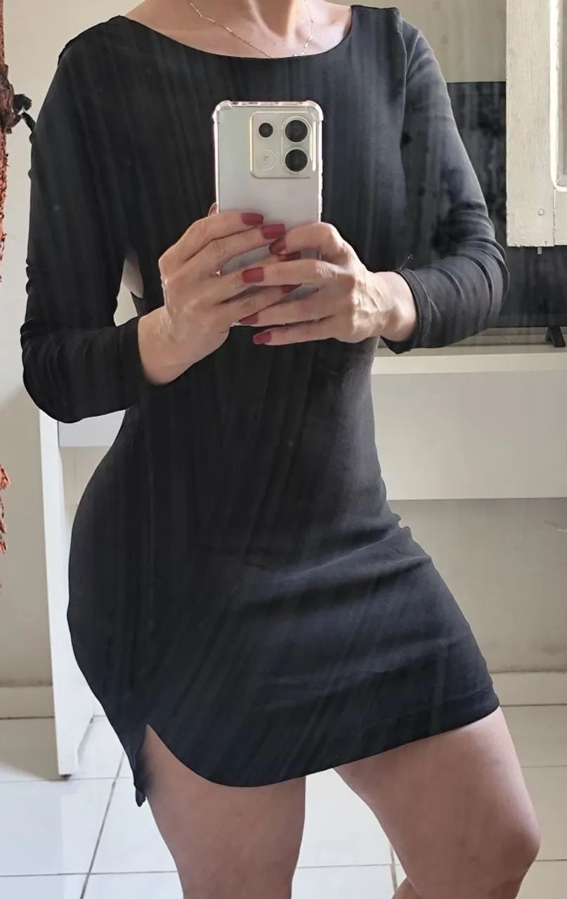 Vestido manga longa 
