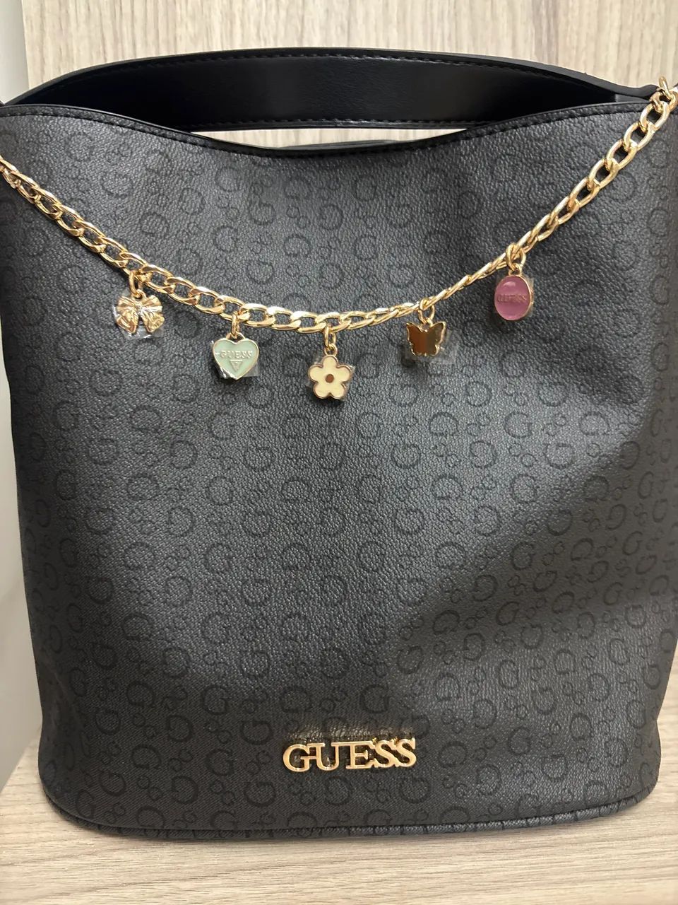 Bolsa Guess Preta Original - Nova com Etiquetas/Sem Uso - Foto 4
