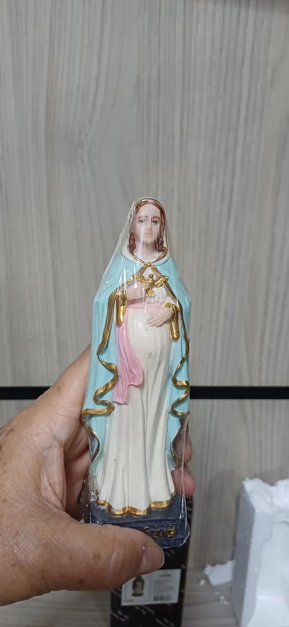 Images Nossa Senhora Gravida 17 cm, nova na caixa. - Foto 2