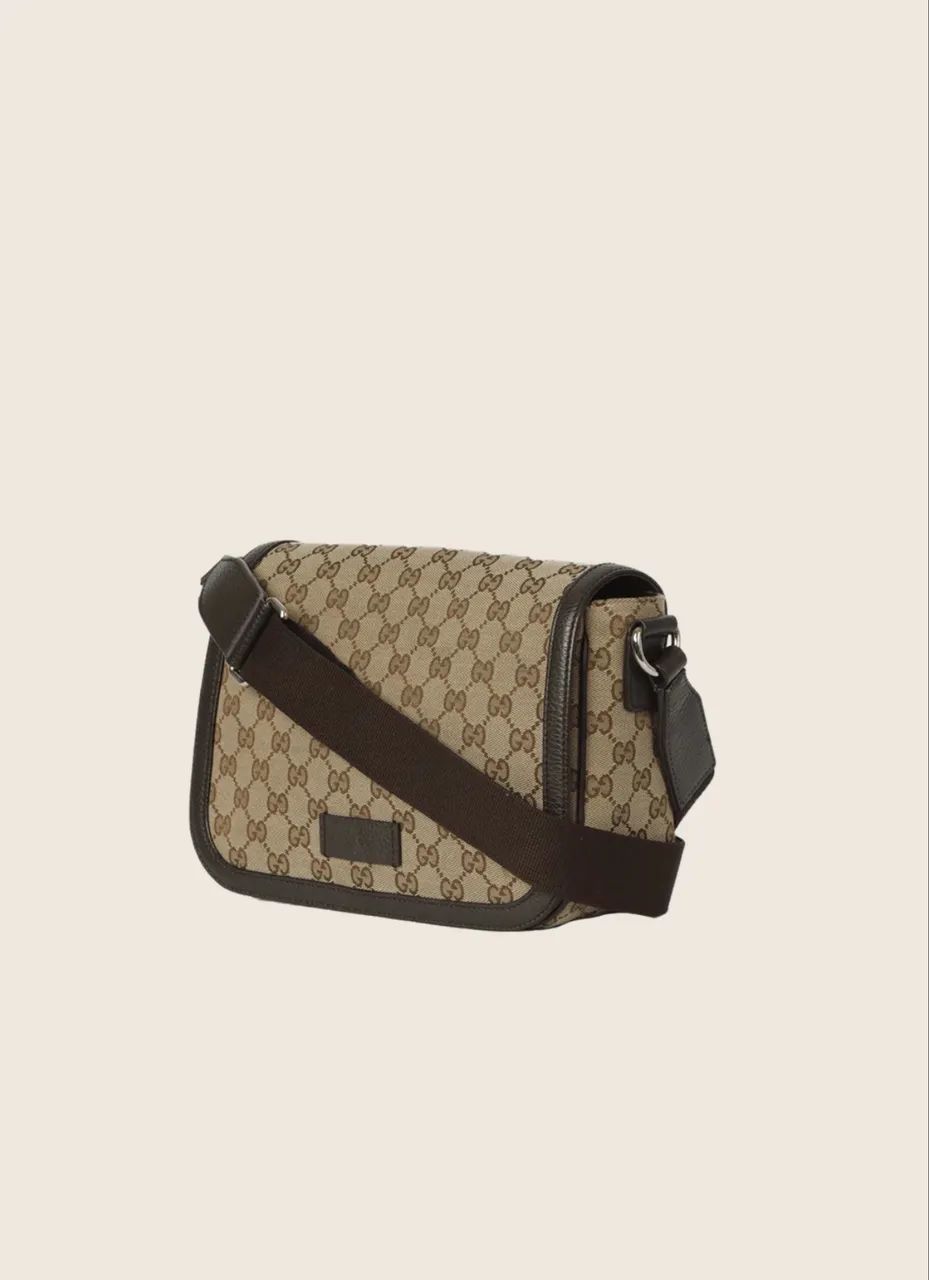Bolsa Gucci GG CANVAS FLAP MESSENGER BAG - Foto 3