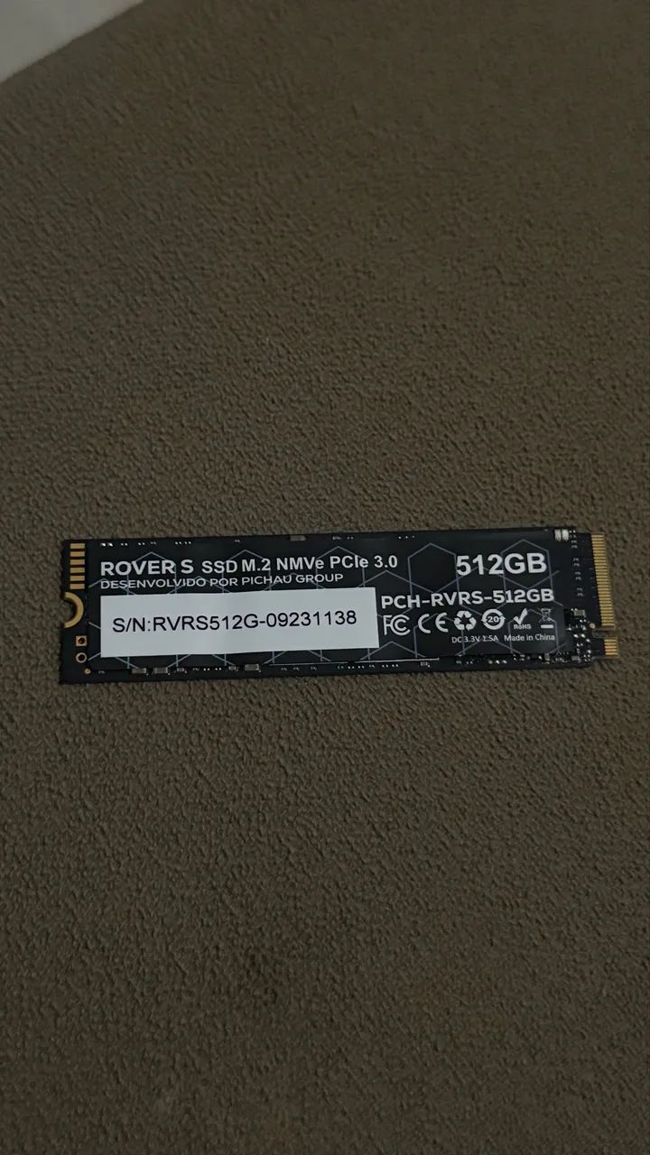 SSD M.2 NVMe 512GB Pichau Rover S PCIe 3.0