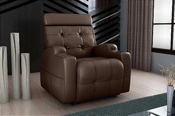 POLTRONA DO PAPAI AUTOMÁTICA DESIGN MODERNO CORINO/MARROM r87