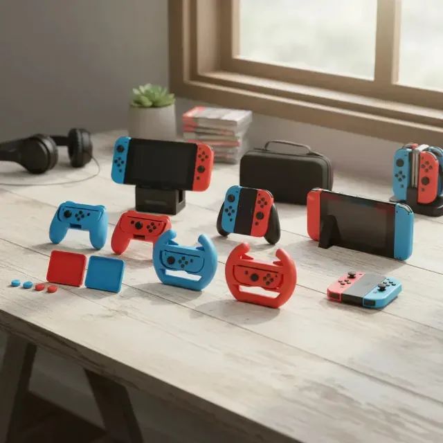 Kit 18 em 1 Nintendo Switch KP-LC13- preto - Peças e Acessórios de
